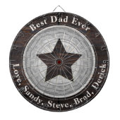 Bester Vater je rustikaler Name des Tons Dartscheibe (vorne)