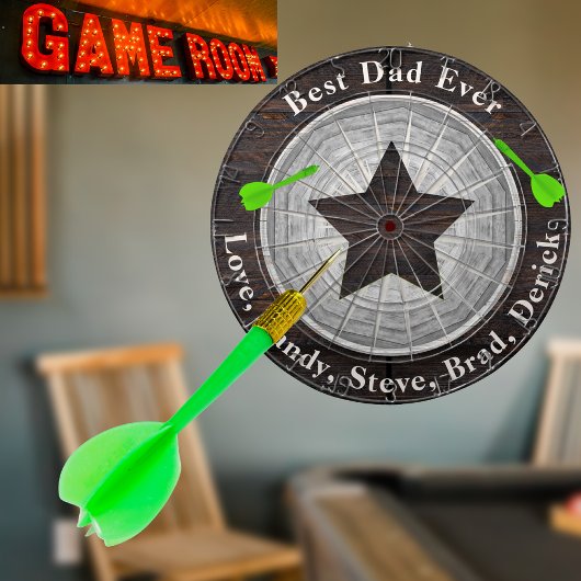 Bester Vater je rustikaler Name des Tons Dartscheibe