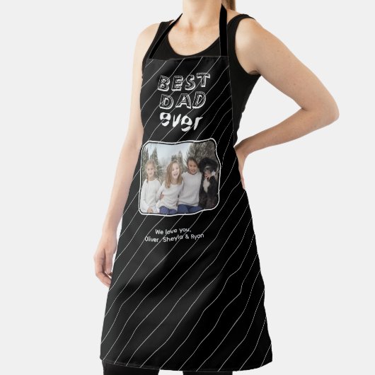 Bester Vater je Schwarz Benutzerdefiniertes Foto K Schürze (InSitu)
