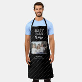 Bester Vater je Schwarz Benutzerdefiniertes Foto K Schürze (Getragen)