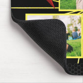 Bester Vater je Schwarz Familienfoto Collage Keepa Mousepad (Ecke)