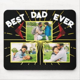 Bester Vater je Schwarz Familienfoto Collage Keepa Mousepad
