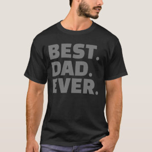 Bester Vater je schwarz-graue Typografie Vatertag T-Shirt