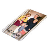 Bester Vater je Schwarz-Script-Fotovorlage Magnet (Linke Seite)