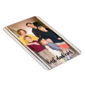 Bester Vater je Schwarz-Script-Fotovorlage Magnet (Rechte Seite)