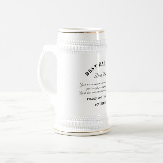 Bester Vater je Schwarz von Tochter Bierglas (Vorderseite Links)