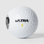 Bester Vater je Schwarz-Weiß-Foto Golfball (Logo)