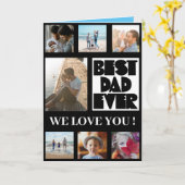 Bester Vater je Schwarz-Weiß-FotoCollage Karte (Gelbe Blume)