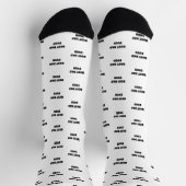 Bester Vater je Schwarz-Weiß-Logo Socken (Oben)