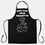 Bester Vater je Schwarz-weiß Moderner Feinschmecke Schürze (Vorderseite)