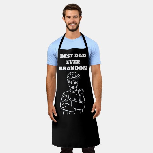 Bester Vater je Schwarz-weiß Moderner Feinschmecke Schürze (Getragen)
