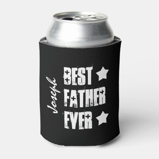 Bester VATER je Schwarz-weiß Stars Individuelle Na Dosenkühler (Kanne Vorderseite)