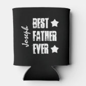 Bester VATER je Schwarz-weiß Stars Individuelle Na Dosenkühler (Rückseite)