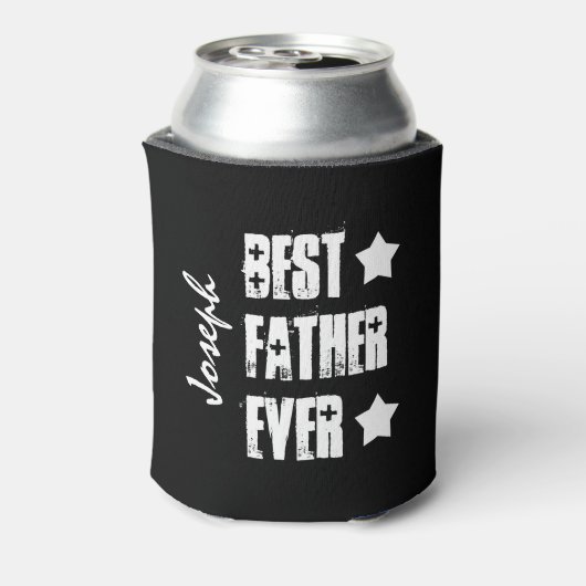 Bester VATER je Schwarz-weiß Stars Individuelle Na Dosenkühler (Kanne Rückseite)