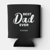 Bester Vater je Schwarz-weiße Typografie Personali Dosenkühler (Rückseite)