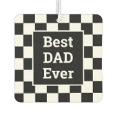 Bester Vater je Schwarz-weißes Prüfmuster Autolufterfrischer (Rückseite)