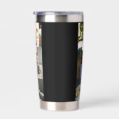 Bester Vater je schwarze FotoCollage Thermobecher (Rechts)