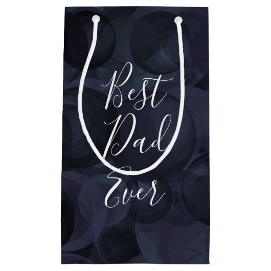 Bester Vater je schwarze Kohle Kleine Geschenktüte (Vorderseite)