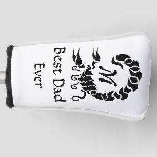 Bester Vater je Schwarzes Scorpion Monogramm Golf Headcover