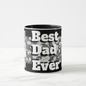 Bester Vater je Schwarzweiß-Tasse Tasse (Zentrum)