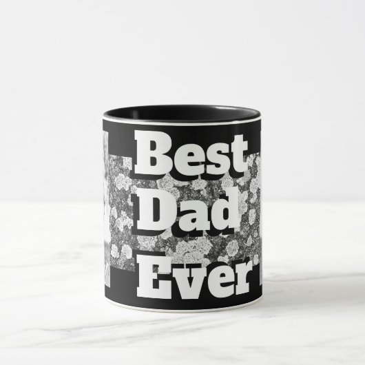 Bester Vater je Schwarzweiß-Tasse Tasse (Zentrum)