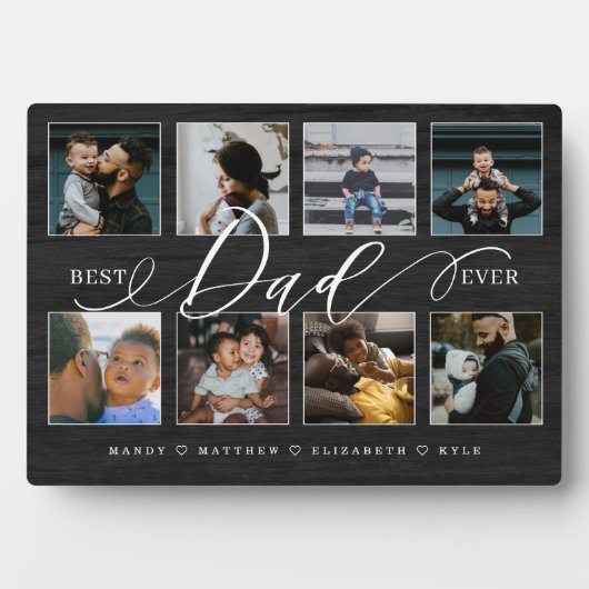 Bester Vater je Schwarzwurzel-FotoCollage Fotoplatte (Vorderseite)