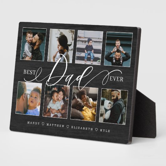 Bester Vater je Schwarzwurzel-FotoCollage Fotoplatte (Seite)