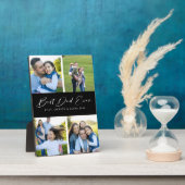 Bester Vater je Script Black 4 Foto Collage Plaque Fotoplatte (Seite)