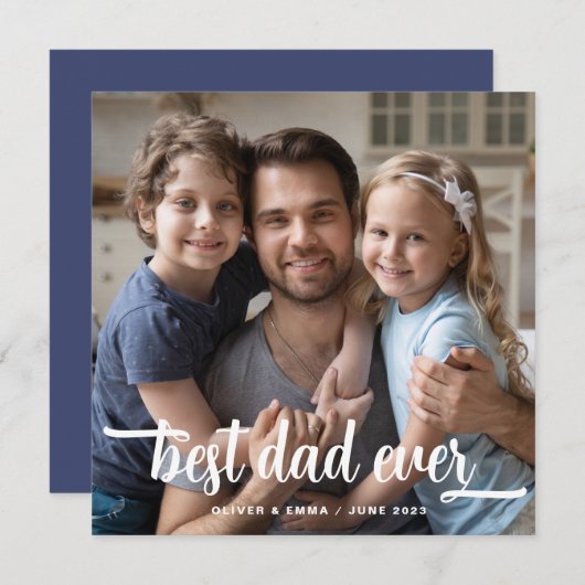 Bester Vater je Script-Foto (Vorne/Hinten)