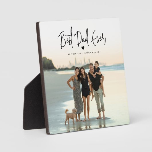 Bester Vater je Script-Foto Fotoplatte (Vorderseite)