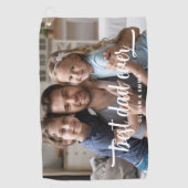 Bester Vater je Script-Foto Golfhandtuch (Vorderseite)