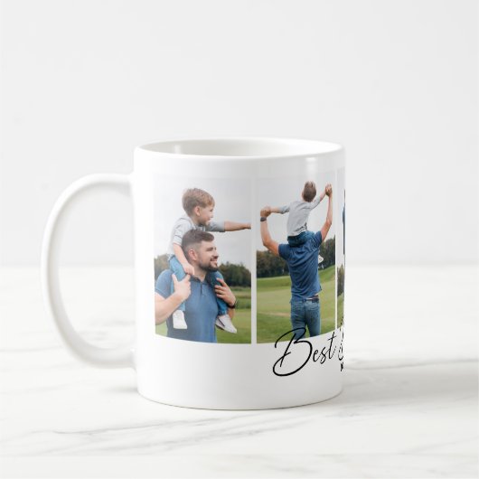 Bester Vater je Script-FotoCollage Kaffeetasse (Links)
