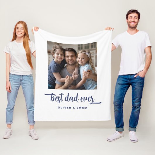 Bester Vater je Script Modernes Foto Fleecedecke (Beispiel)