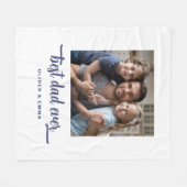 Bester Vater je Script Modernes Foto Fleecedecke (Vorderseite (Horizontal))