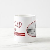 Bester Vater je Script Red Modern Vatertag Foto Kaffeetasse (Mittel)