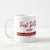 Bester Vater je Script Red Modern Vatertag Foto Kaffeetasse (Links)