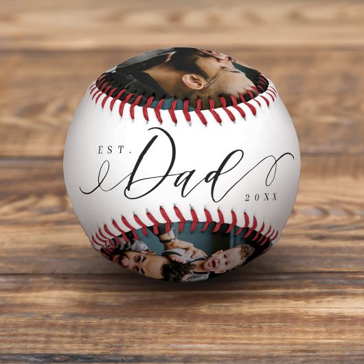 Bester Vater je Script Vatertag 4 FotoCollage Baseball
