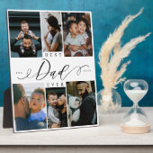 Bester Vater je Script Vatertag 6 FotoCollage Fotoplatte (Seite)