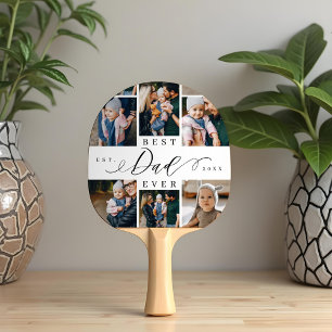 Bester Vater je Script Vatertag 8 FotoCollage Tischtennis Schläger
