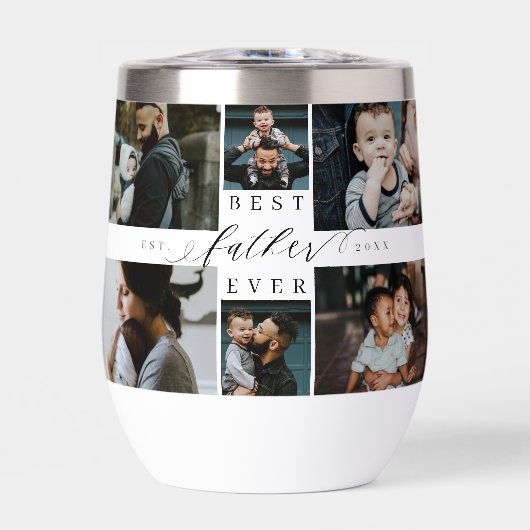 Bester Vater je Script Vatertag FotoCollage (Vorderseite)