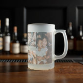 Bester Vater je Script Vatertag FotoCollage Mattglas Bierglas