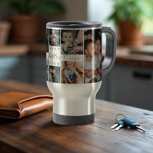Bester Vater je Script Vatertag FotoCollage Reisebecher