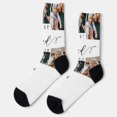 Bester Vater je Script Vatertag FotoCollage Socken (Linkes Detail)