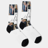 Bester Vater je Script Vatertag FotoCollage Socken (Rechts)