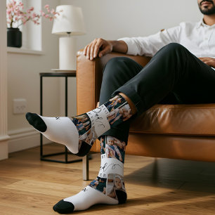 Bester Vater je Script Vatertag FotoCollage Socken