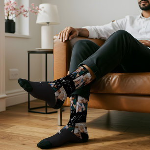 Bester Vater je Script Vatertag FotoCollage Socken