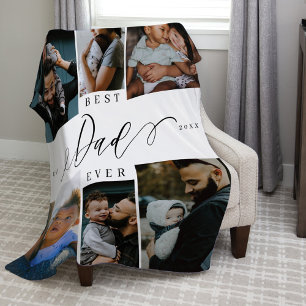 Bester Vater je Script Vathers Day Foto Collage Fleecedecke