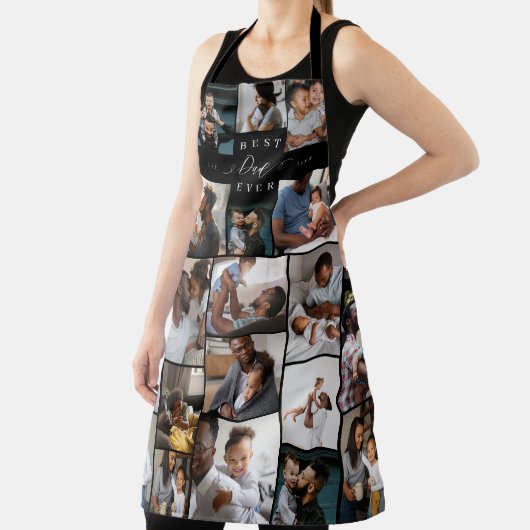 Bester Vater je Script Vathers Day Foto Collage Schürze (InSitu)