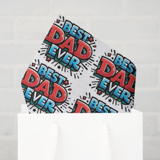 Bester Vater je Seidenpapier (Geschenktüte)