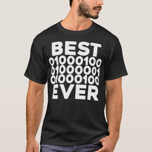Bester Vater je Shirt Binary Code Vathers Day Code (Vorderseite)